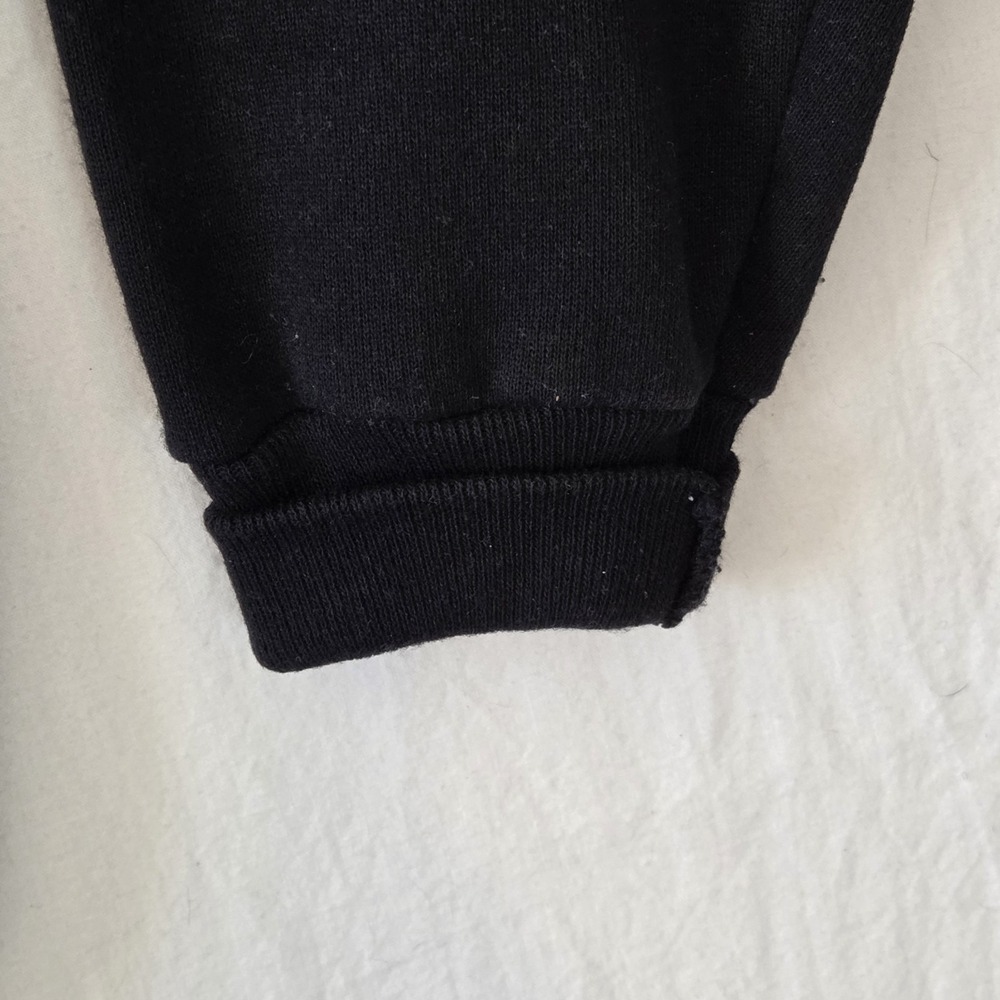 Vintage Christmas Sweatshirt 2XL Black Fleece Crewneck Santa Glitter Holiday - Picture 5 of 9